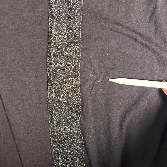 Vintage Y2K Guess Jeans Beaded Empire Waist Slip Dress Womens M Black Evening - Picture 12 of 12